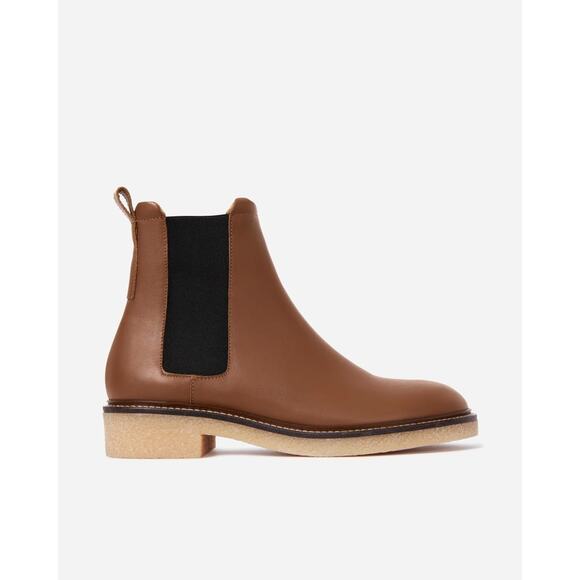 Everlane Women's Chelsea Boot The Italian Leather Tobacco Brown Size 7.5 NWOT - Picture 2 of 12
